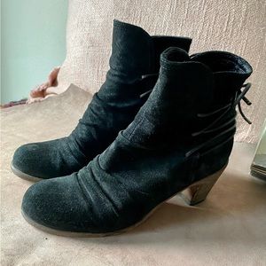 Fiorentini+Baker Black Suede Lace Back Booties